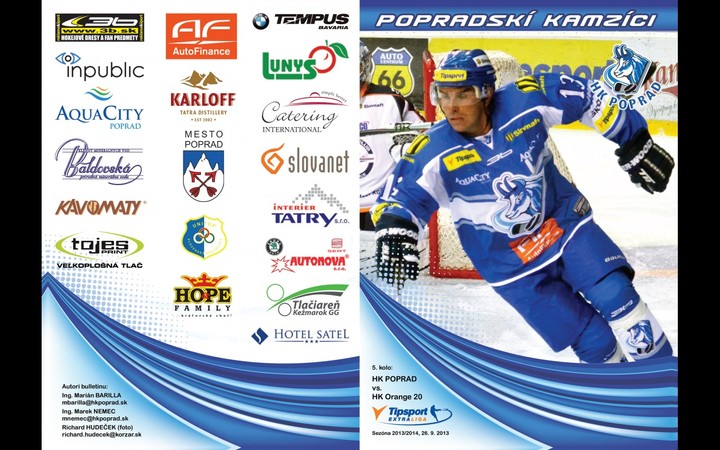 Bulletin Popradskí kamzíci - HK Orange 20 Slovensko